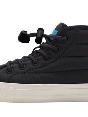 The Phillips Puffy Kids High-Top Sneakers in Really Black/Picket White - US 6